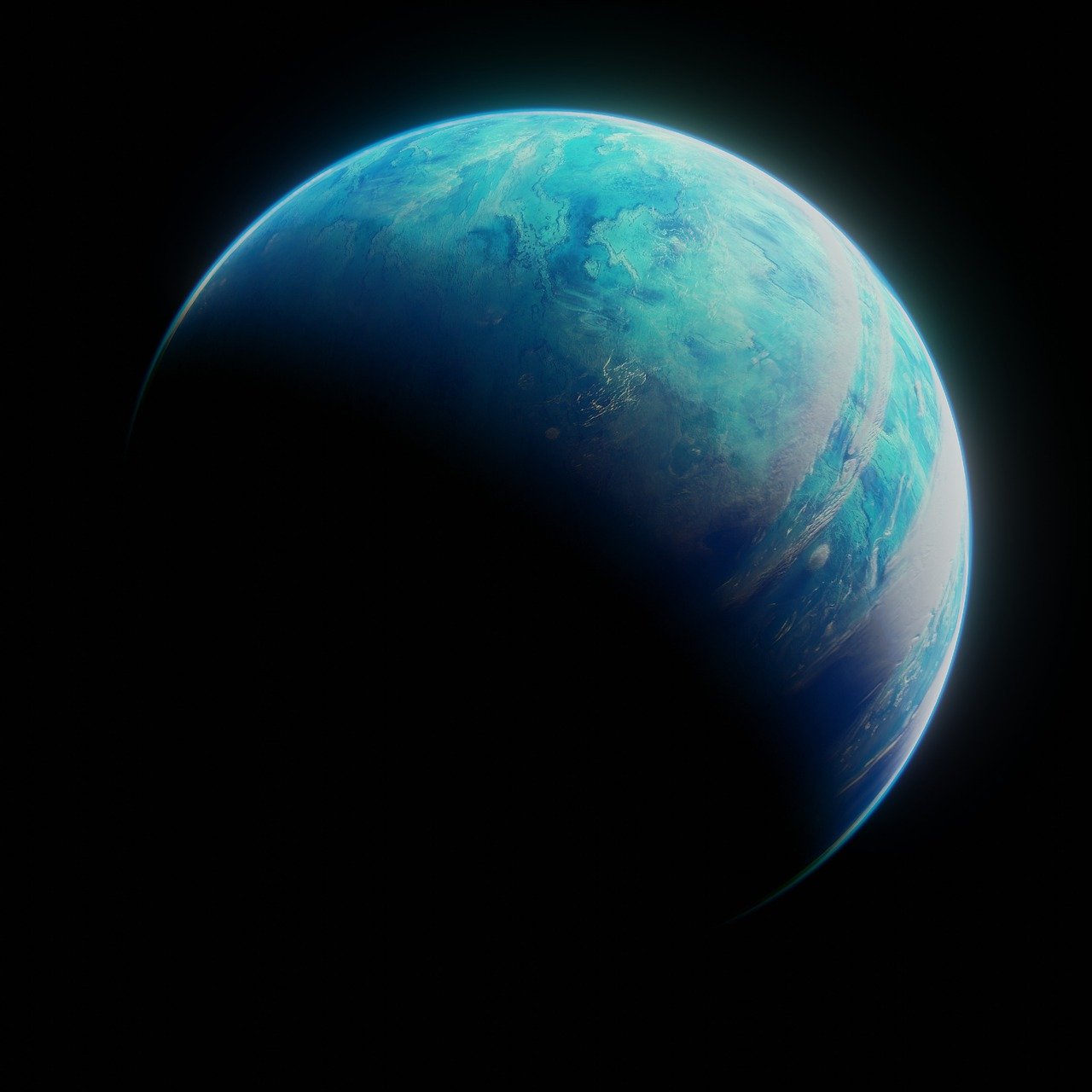 Blue exoplanet