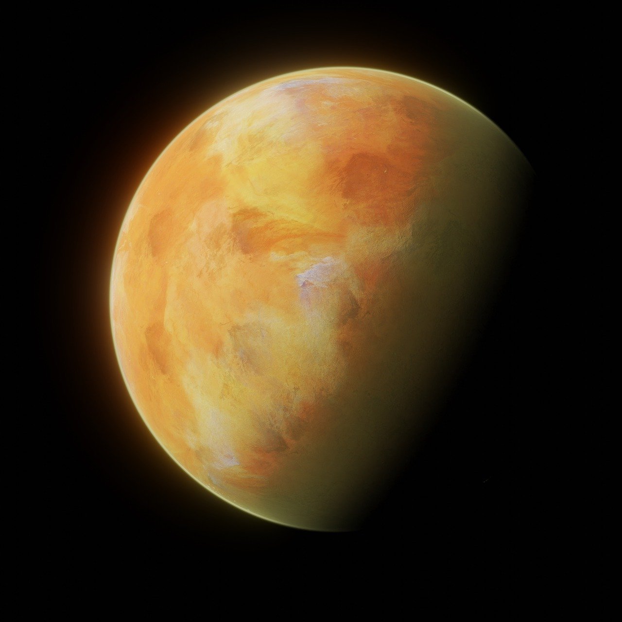 Yellow exoplanet