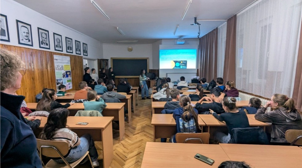 University students presenting topics