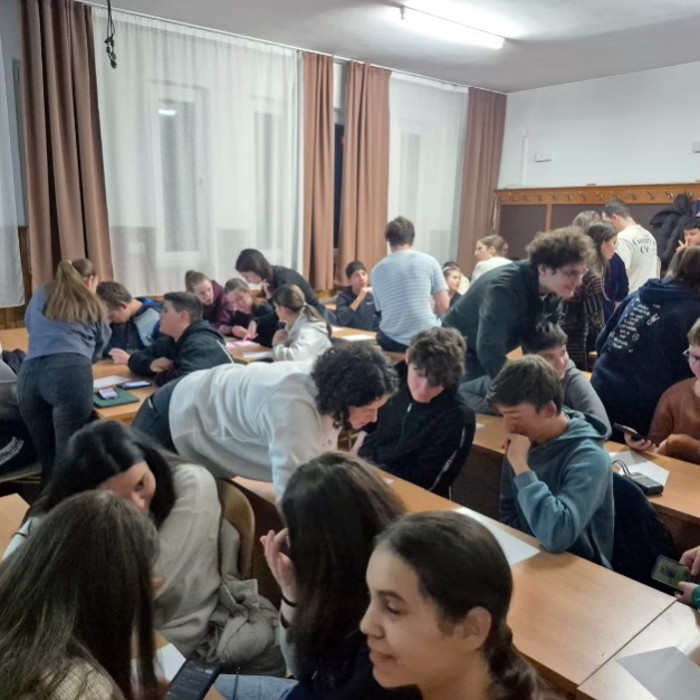 Students working in groups 1